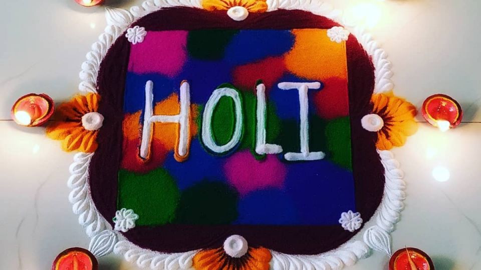 Holi Rangoli Designs 2022 Pictures,  Photos, Holi, Rangoli, World, beautiful Rangoli