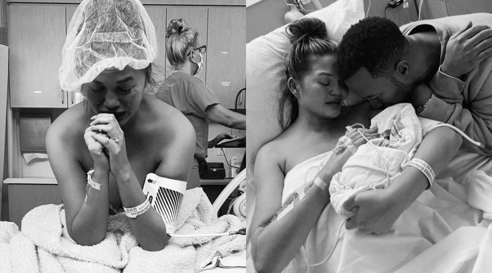 Chrissy Teigen, Kim Kardashian, losing , baby, John Legend