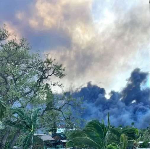 Hawaii wildfires burn historic town of Lahaina to the ground