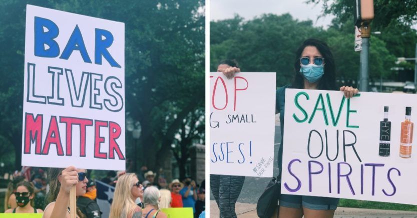 COVID-19, Bar Lives Matter.,  Abbott , 60k protesters ,  Houston, Dallas,  Austin, protest