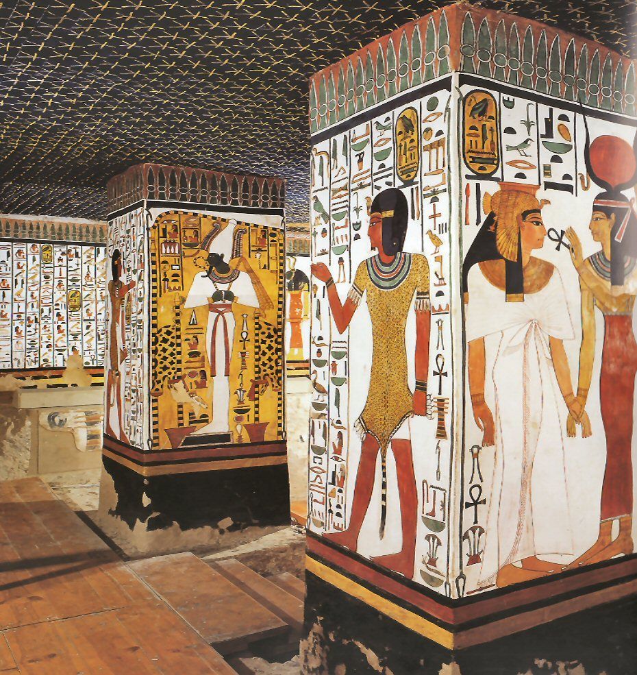 Egypt, Queen, painting, Pharaoh Ramesses II