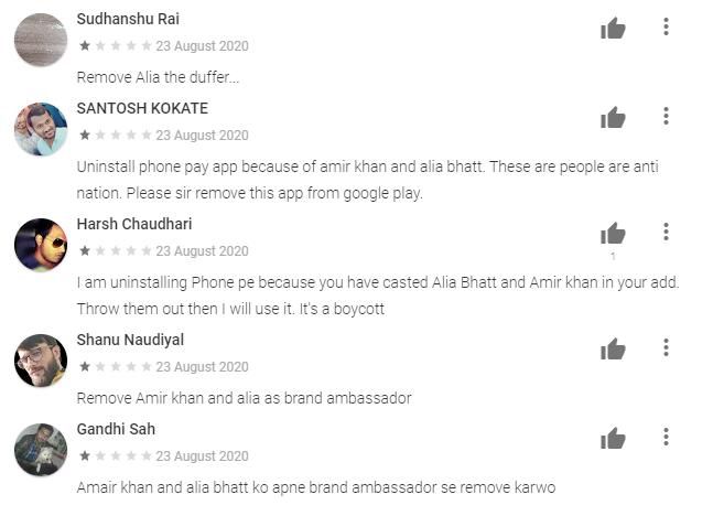 &ldquo;Uninstall PhonePe&rdquo;, application, amir khan, alia bhatt, twitter