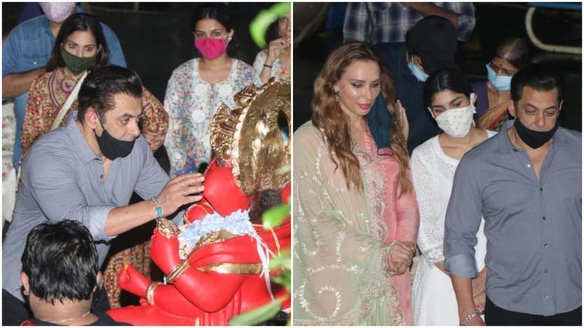 Ganesh chaturthi, visarjan, salman khan, Lulia Vantur , actors, Salma Khan,  Helen,  Sohail and Arbaaz,  Atul Agnihotri,  Alvira