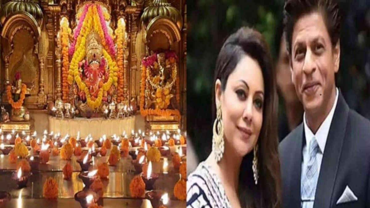 Shah Rukh Khan , Gauri Khan, Aryan Khan, Siddhi Vinayak Mandir, Ganapati Bapa