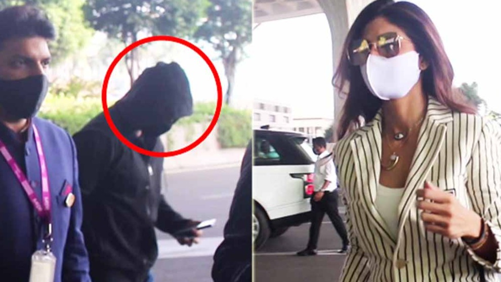 Raj Kundra, Shilpa shetty, airport, look, spotted