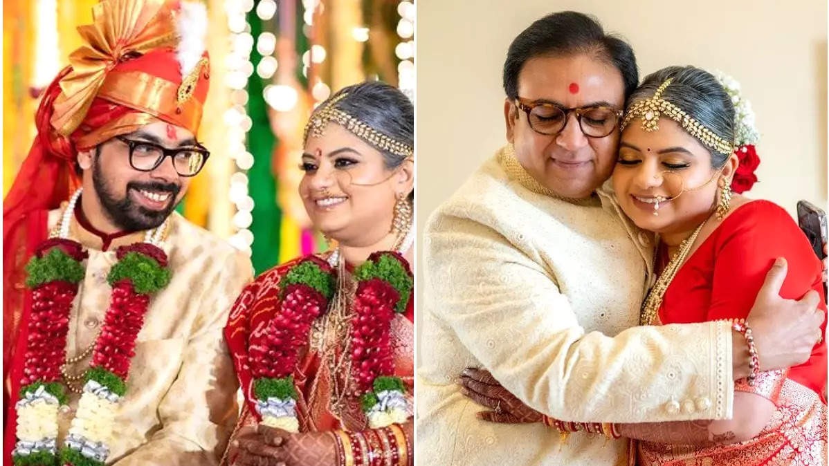 After his daughter's marriage, Dilip Joshi , his wife Jaimala , Bholenath with his family., Somnath