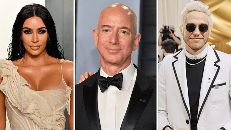 Kim Kardashian,  Pete Davidson,  Jeff Bezos,  Davidson's Beverly Hills hotel,  Apple TV+ series