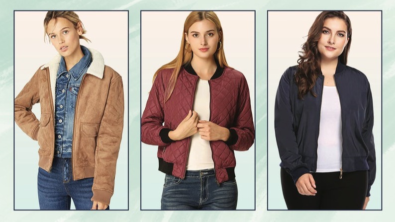 ribbed hem,  collar,  Mirol Fleece Bomber Jacket, customers ,  fashionable outerwear