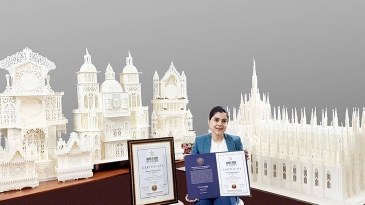 cake artist Prachi Dabal Deb,  Prachi Dhabal Deb, World Book of Records, European,  Victorian, Indian architectures, World