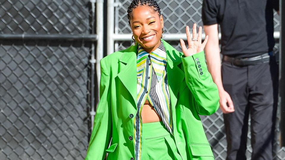 Keke Palmer, Nickelodeon , Keke Palmer look , bright green suit, fashion, world
