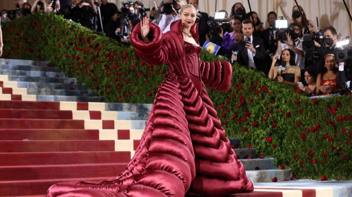 glitter, At the Met Gala, dark pinks, style beef,  cocktail,  James Cordon
