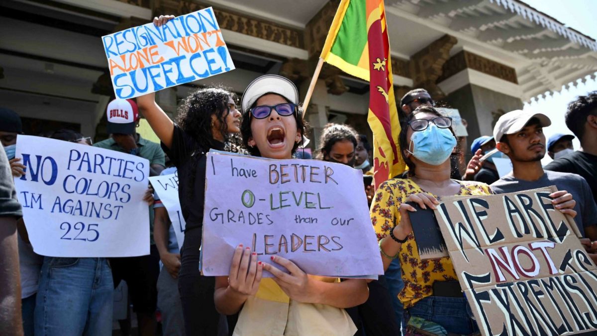 President Gotabaya Rajapaksa,  Sri Lanka,  Sri Lanka's central bank,  Mahinda Rajapaksa,  Anti-government protest rally