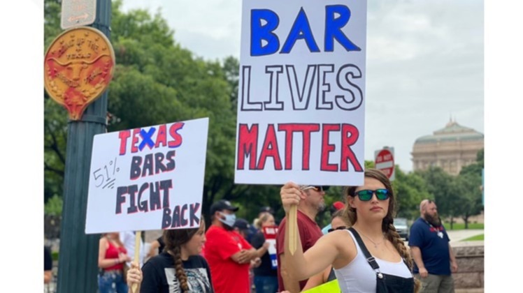 COVID-19, Bar Lives Matter.,  Abbott , 60k protesters ,  Houston, Dallas,  Austin, protest