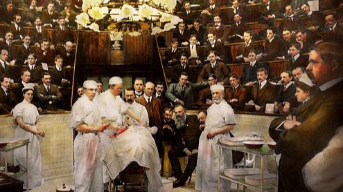 Photography, medical theatre, Dr Alice Hamiton, medical student, In 1902 Photography Of The Operation Theatre At Jefferson Medical College.