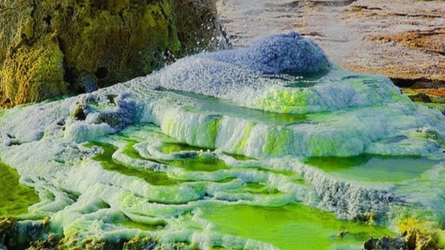 Dallol, yellowstone park, Ethiopia., Dallol Is A Cinder Cone Volcano In Danakil Depression.