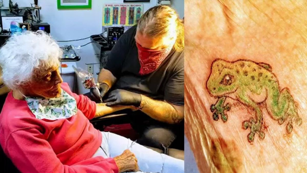 103-year Old Woman From Michigan,  Gets Frog Tattoo To Celebrate B'day, Dorothy Pollack ,  Tattoo on 103rd Birthday ,  John Hopkins , coronavirus pandemic