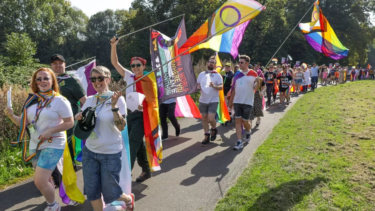 Derby Pride,  Alternative Tent,  LGBTQ+ event,  Markeaton Park,  East 17,  Lady Gaga tribute,  Taylor Swift tribute,  family-friendly,  local musicians,  drag performers