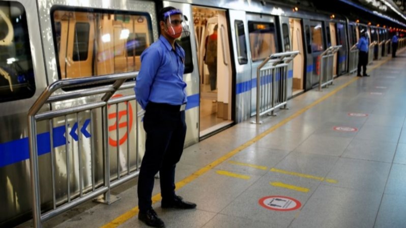 Delhi Metro Rail , station, COVID-19, Health, Protection, safety