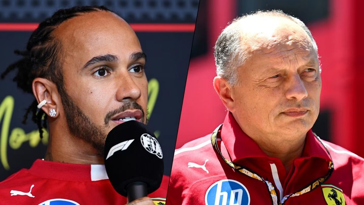 Lewis Hamilton,  Fr&eacute;d&eacute;ric Vasseur,  Ferrari F1,  Ferrari team principal,  Formula 1 2025 season,  Ferrari title hopes,  Scuderia Ferrari,  F1 leadership,  Ferrari championship,  Ferrari revival