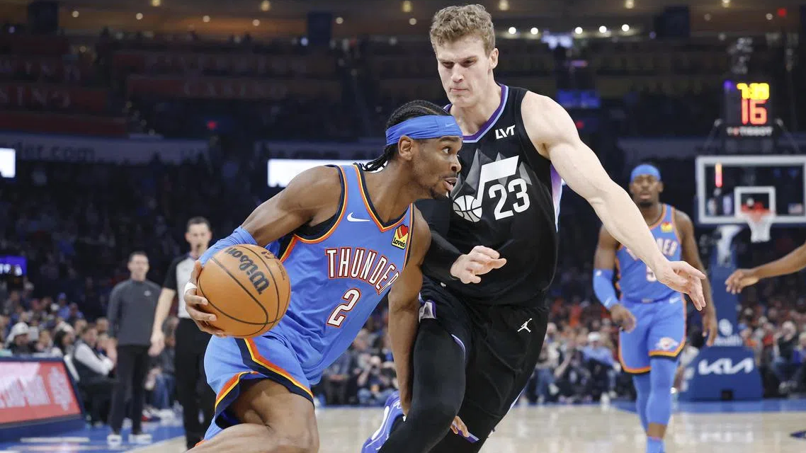 shai gilgeous-alexander 46 points vs jazz 2026,  okc thunder vs utah jazz final score jan 7,  sga buzzer beater to force overtime vs jazz,  chet holmgren stats vs utah jazz 2026,  lauri markkanen 29 points vs thunder recap,  okc thunder snap two game losing streak,  keyonte george 25 points 11 assists vs okc,  jusuf nurkic double double vs thunder 2026,  shai gilgeous-alexander 20 point game streak 109,  thunder shooting percentage vs jazz january 2026