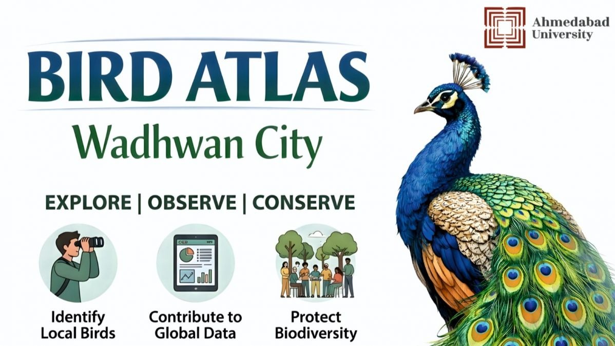 Wadhwan City Bird Atlas 2026,  Ahmedabad University,  citizen science,  biodiversity conservation,  bird atlas Gujarat,  Saurashtra bird atlas,  bird survey,  bird monitoring,  wildlife conservation,  biodiversity documentation
