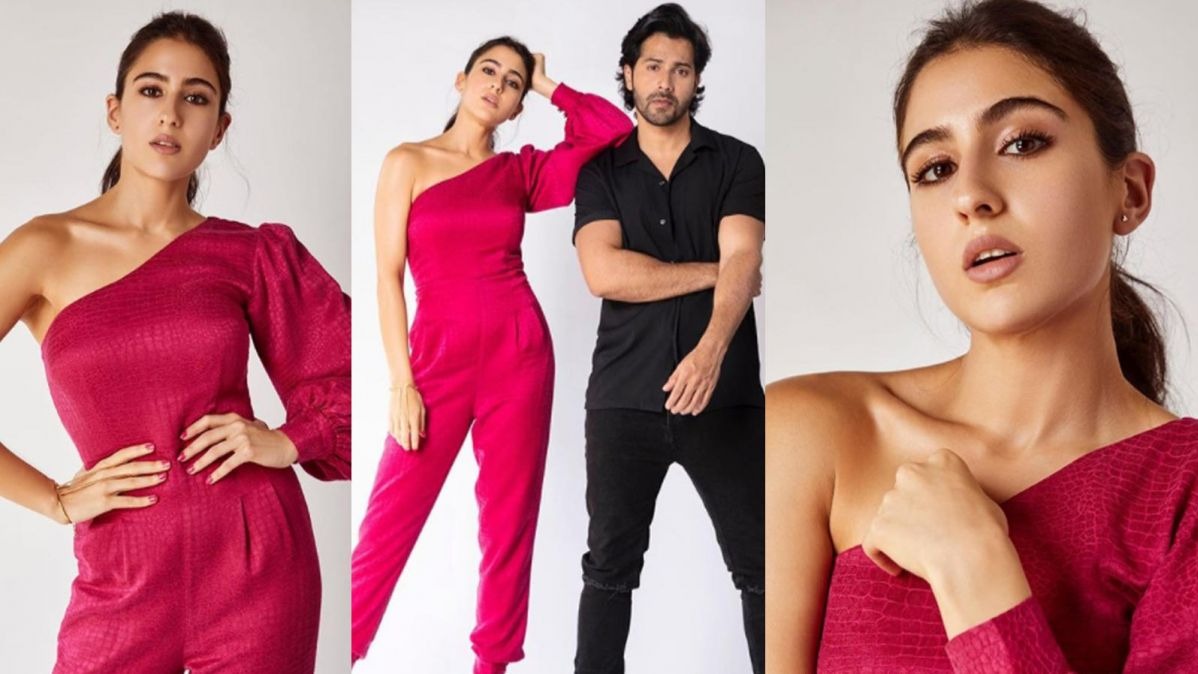 Voluminous sleeves , Sara Ali Khan Fashion, Bollywood Fashion, beautiful jumpsuit, Splendid Tones