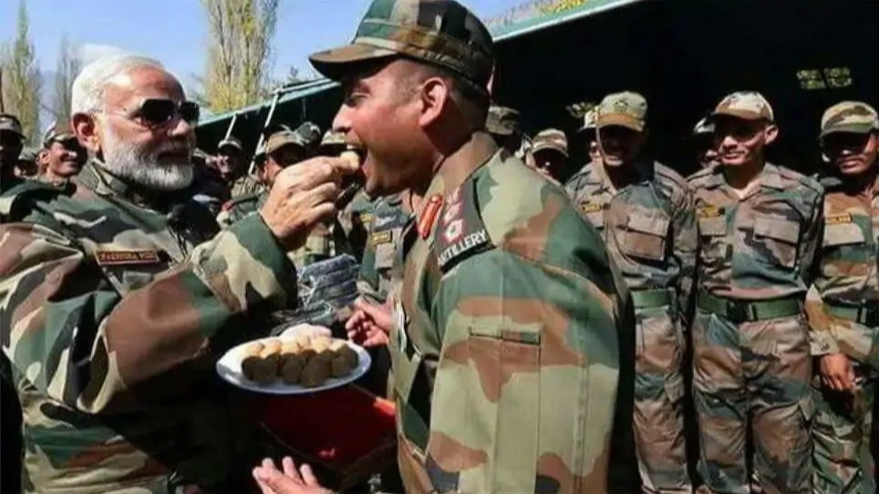 Bipin Rawat, Modi, Longewala post, Rajasthan , Diwali