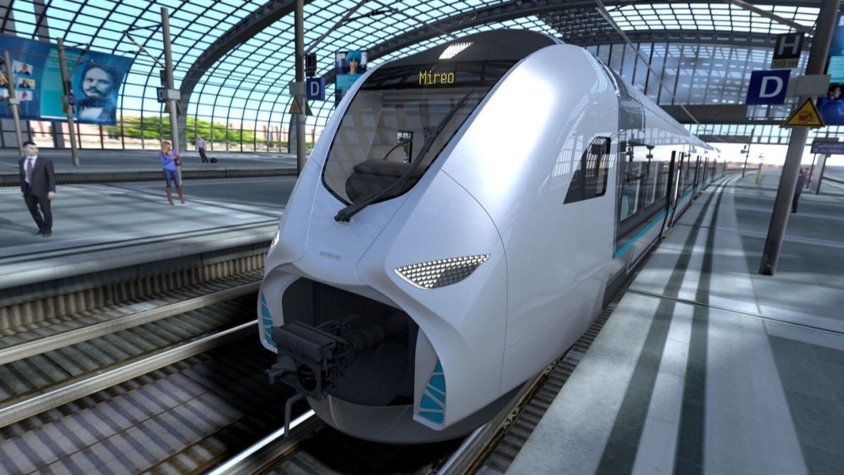 hydrogen-controlled train, 2024 and run for one year,  160 kilometers for every hour, Siemens and Germany's rail , bahm