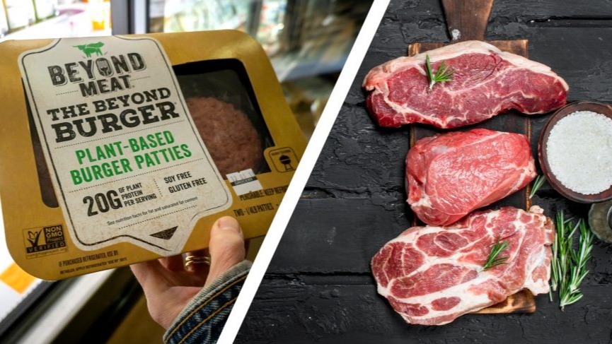 Plant-based meats, concerning balance, plant-based foods , frozen,  Healthy