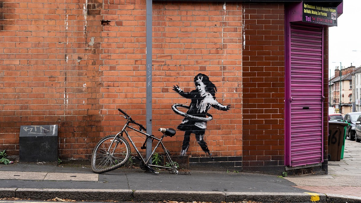 Banksy , American flag ,  Neil Buchanan , graffiti, Street Artist